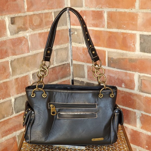 Montana West Concho Collection Satchel - Picture 3 of 7